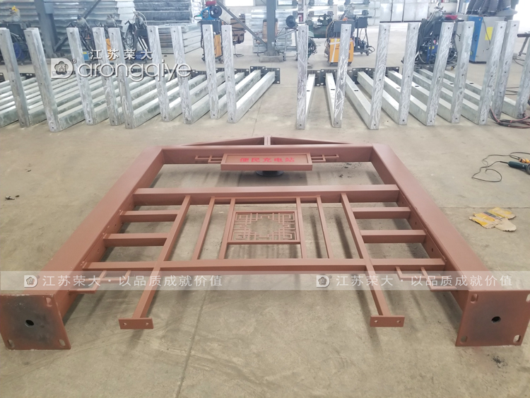 陜西仿古公交候車亭發(fā)貨圖一